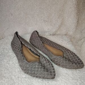 torrid Grey Knit Pointed Toe Flats